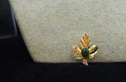 maple leaf jade pin good